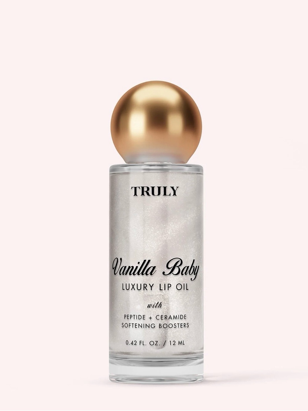 🆕 NWOB TRULY Vanilla Baby Luxury Lip Oil Clear Pearl White Shimmer Hydrating